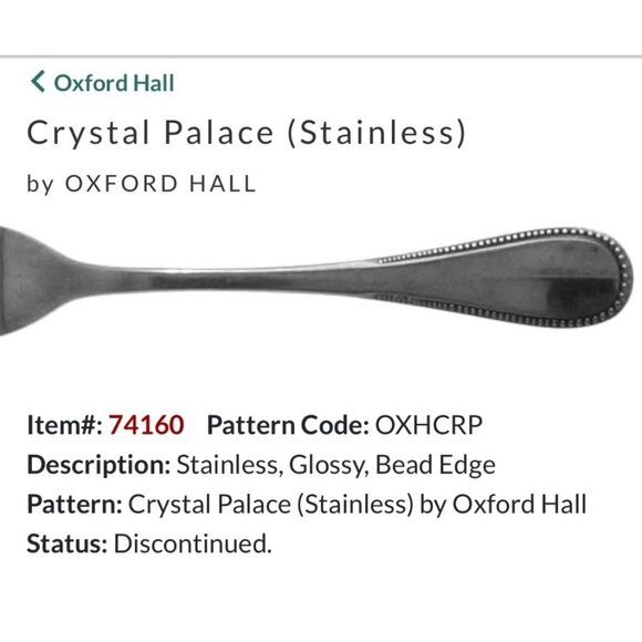 Set Of 3 Oxford Hall Crystal Palace Stainless Steel Soup Table Spoons flatware - Picture 2 of 4